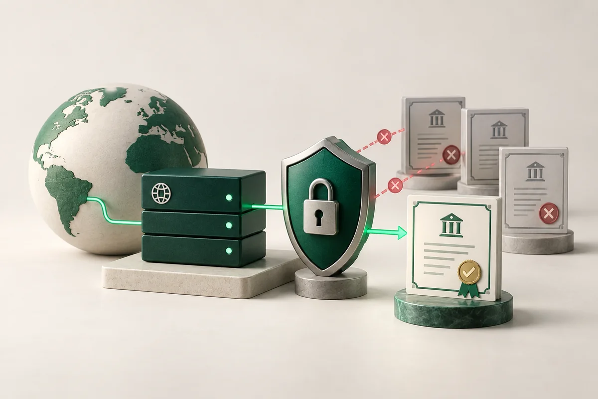Иллюстрация к статье «CAA-запись DNS: контроль выдачи SSL-сертификатов для домена»