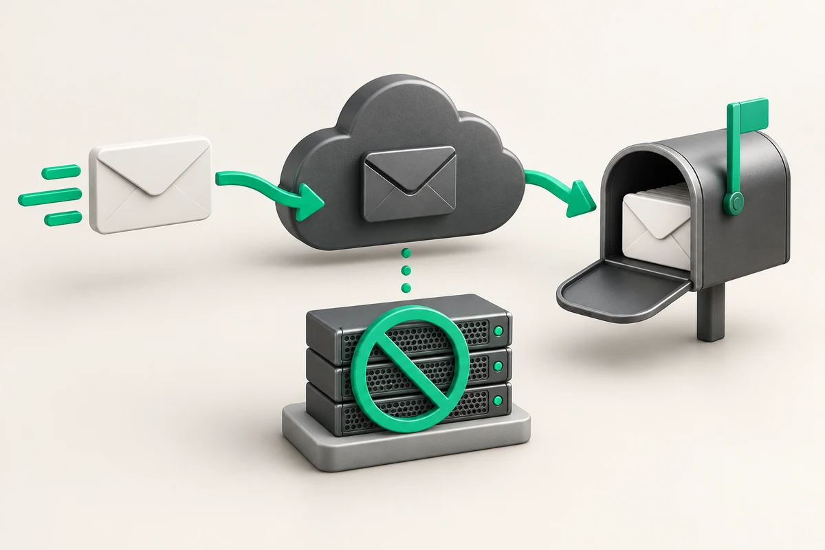 Иллюстрация к статье «Email Routing в Cloudflare: почта на домене без сервера»