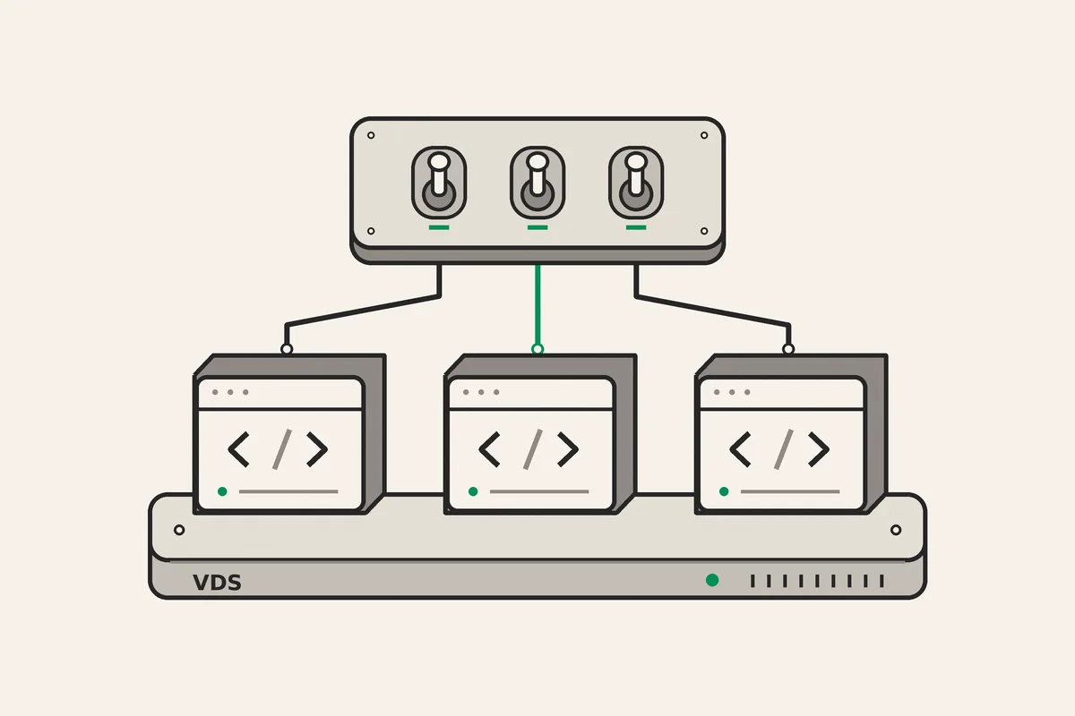 Иллюстрация к статье «Coolify на VDS: установка self-hosted PaaS без Vercel»