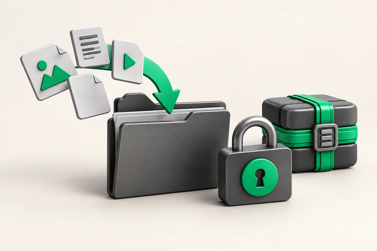Иллюстрация к статье «Файловый менеджер cPanel: загрузка, права и архивы»