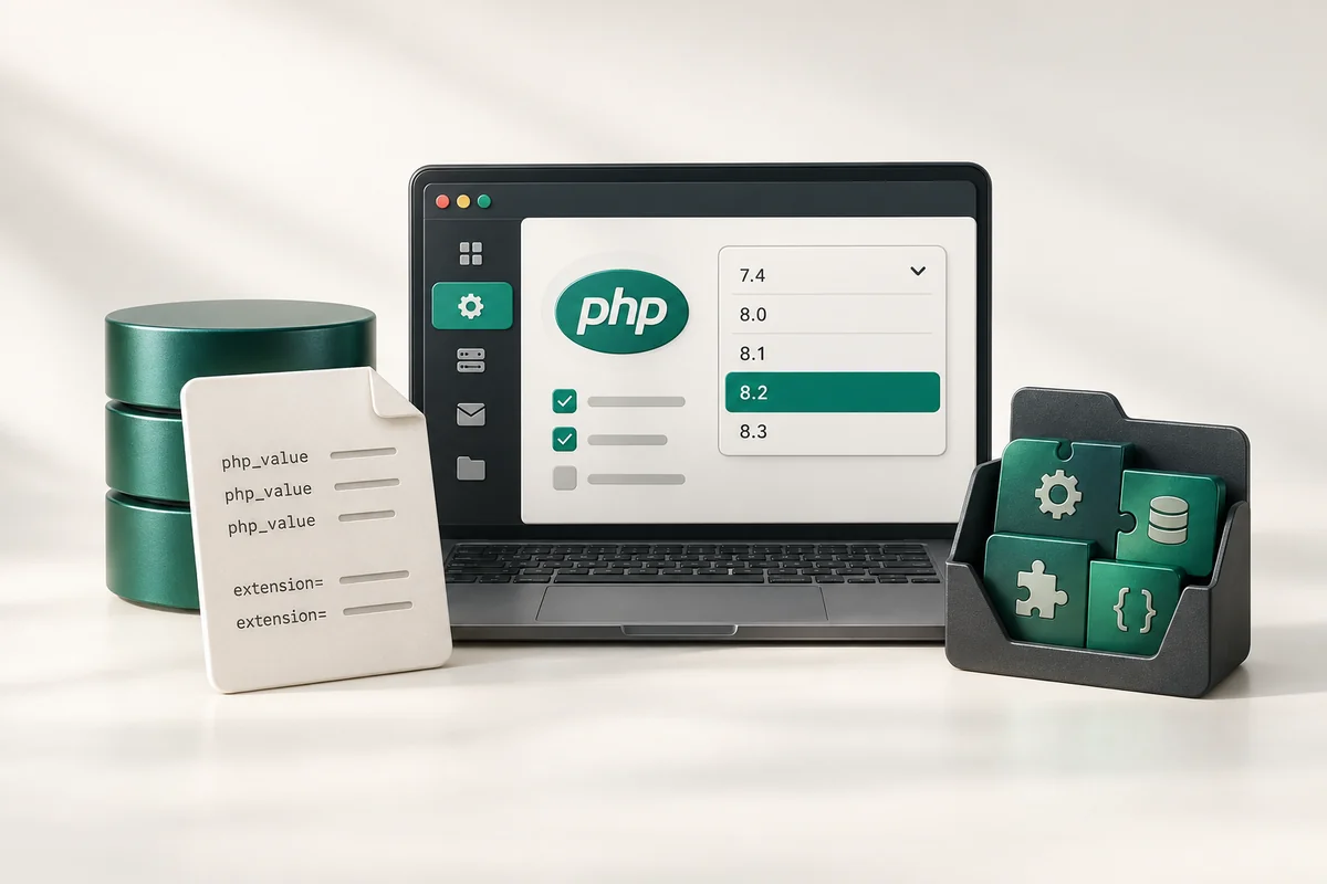 Иллюстрация к статье «cPanel PHP Selector: смена версии PHP для сайта»