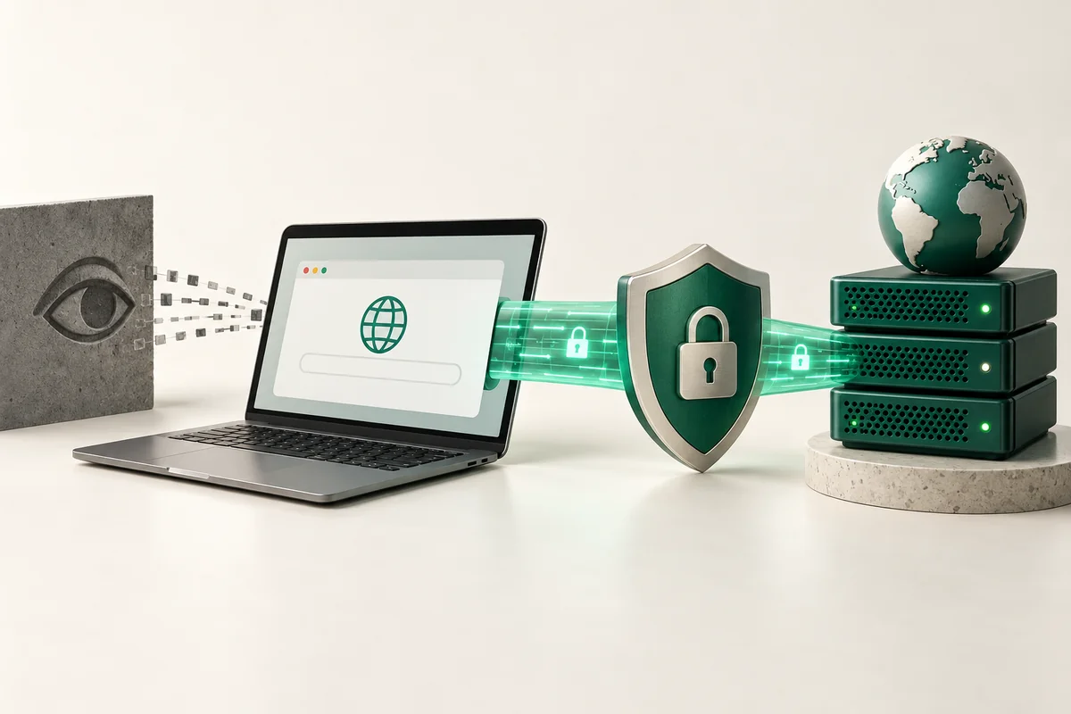 Иллюстрация к статье «DNS-over-HTTPS (DoH) и DNS-over-TLS: приватность DNS-запросов»