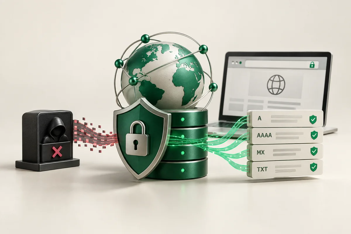 Иллюстрация к статье «DNSSEC: криптографическая защита вашего домена»