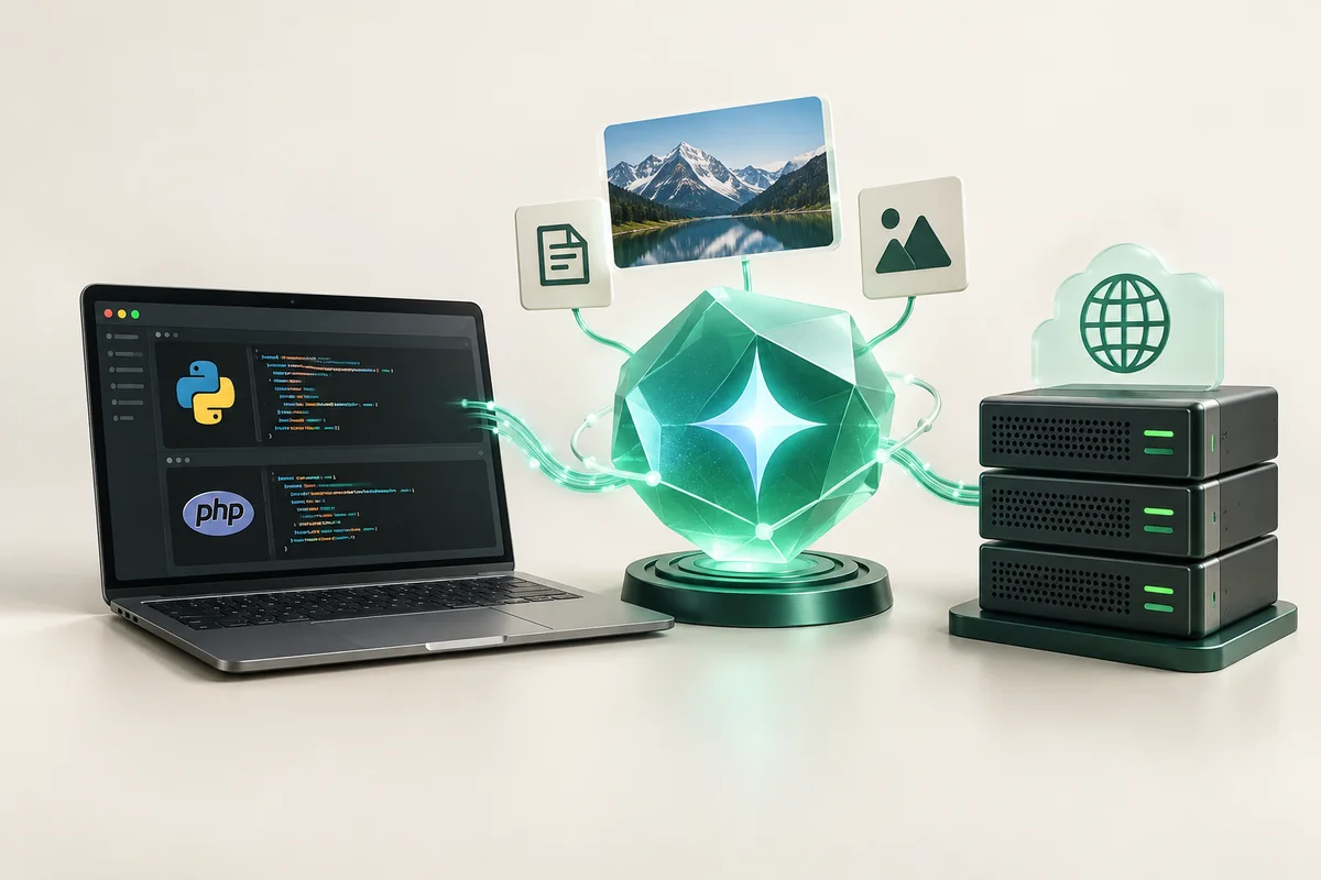 Иллюстрация к статье «Google Gemini API: настройка и использование на VPS»