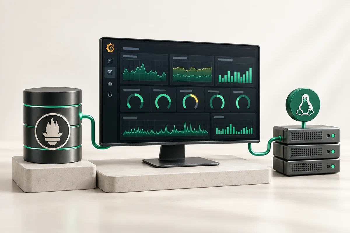 Иллюстрация к статье «Grafana + Prometheus: метрики и дашборды»