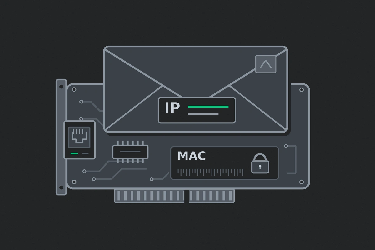 Illustration for “IP vs MAC address: the difference and why both exist”