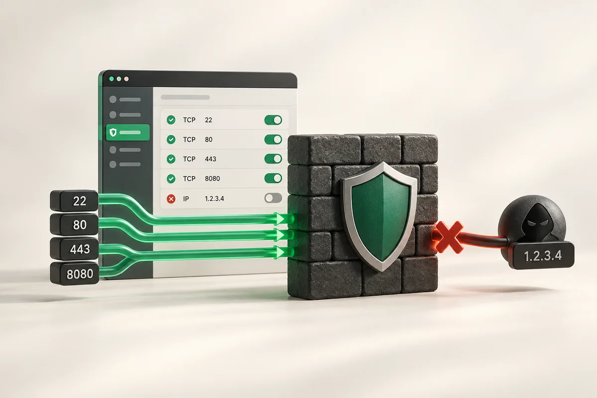 Иллюстрация к статье «Файрволл в ISPmanager 6: управление правилами iptables»