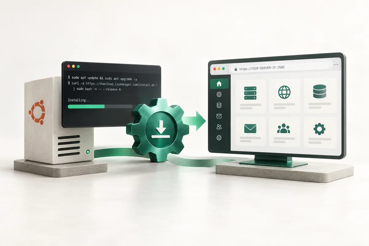 Ілюстрація до статті «Встановлення ISPmanager 6 на Ubuntu: покрокова інструкція»