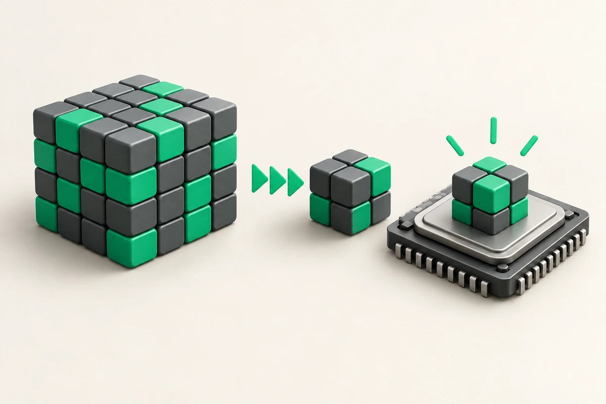 Иллюстрация к статье «llama.cpp и GGUF: запуск языковых моделей на CPU»