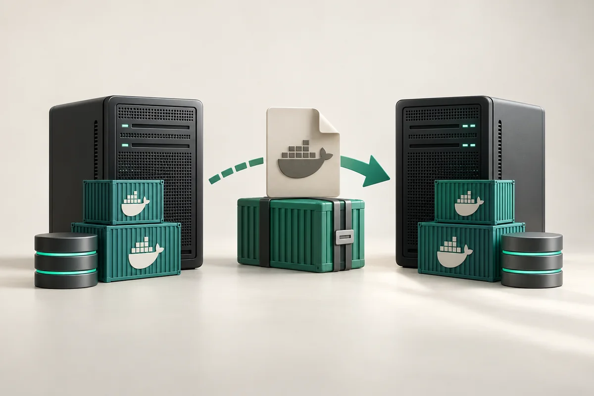 Иллюстрация к статье «Перенос Docker-контейнеров между серверами»