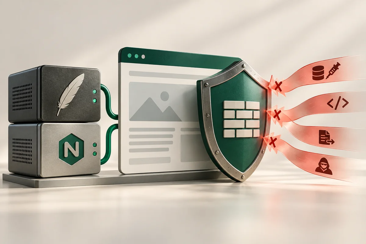 Иллюстрация к статье «ModSecurity WAF: защита веб-приложений на Apache/Nginx»