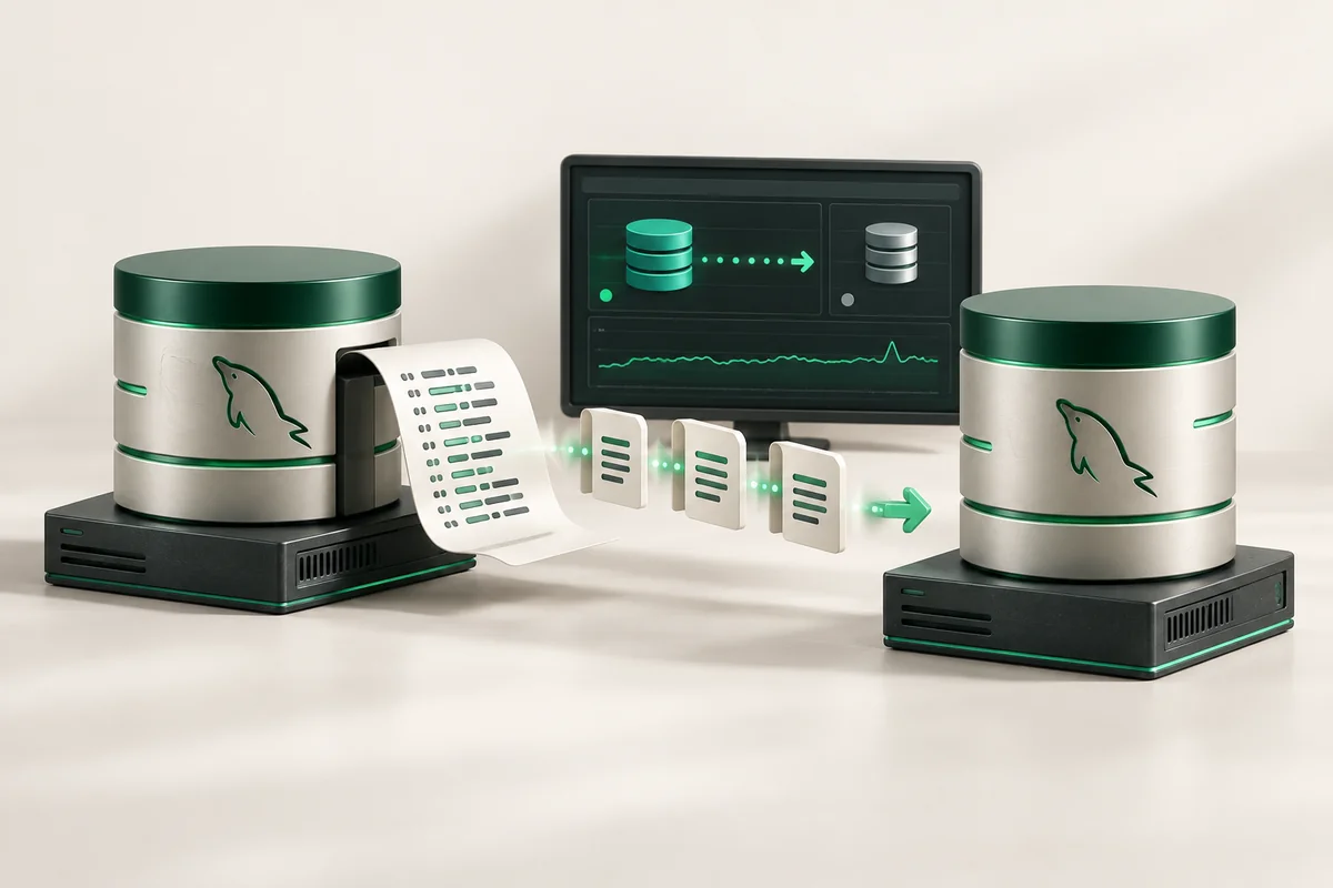 Иллюстрация к статье «MySQL репликация Master-Slave: настройка и мониторинг»