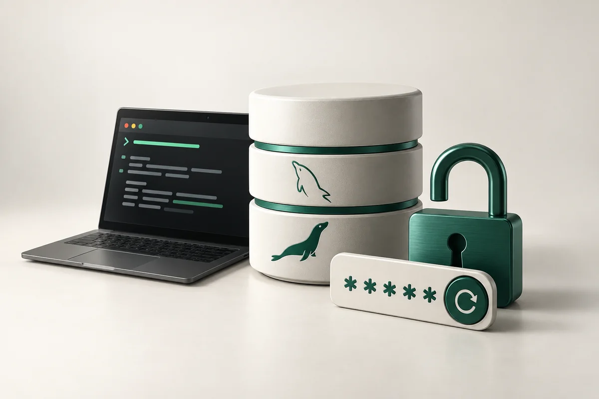 Иллюстрация к статье «Сброс пароля root в MySQL и MariaDB: пошаговое руководство»