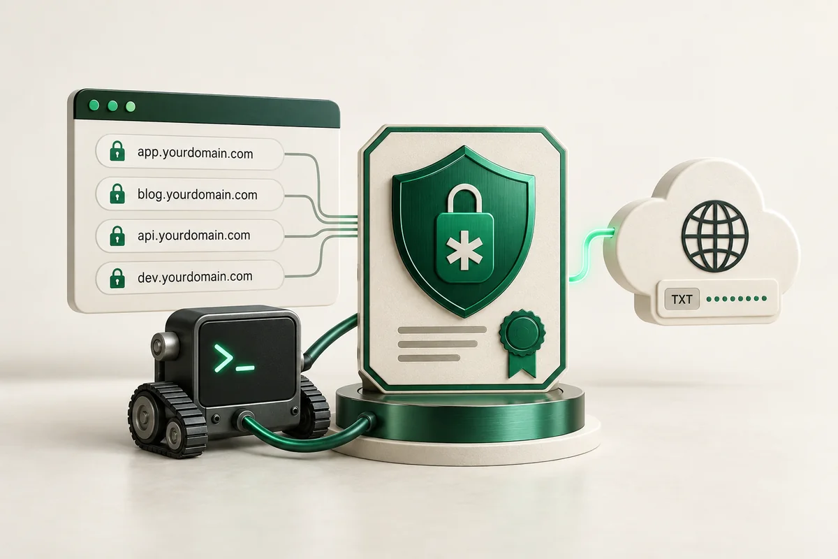 Illustration for “Wildcard SSL with Certbot for All Subdomains”