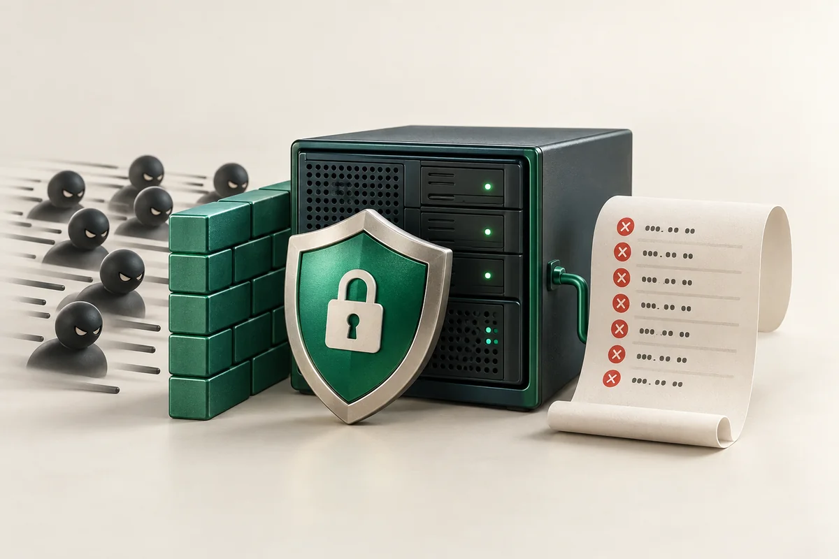 Иллюстрация к статье «Fail2ban: защита VPS от брутфорс-атак»