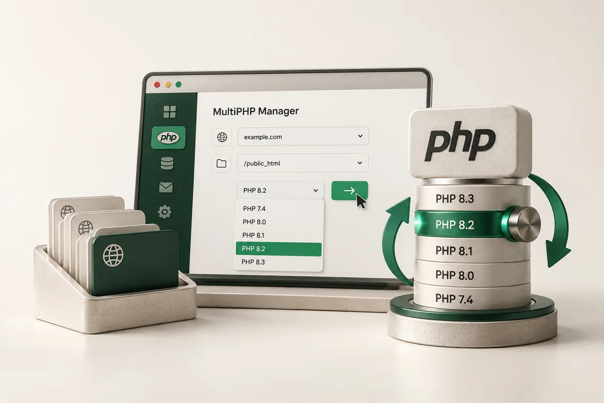 Иллюстрация к статье «Как изменить версию PHP в cPanel»