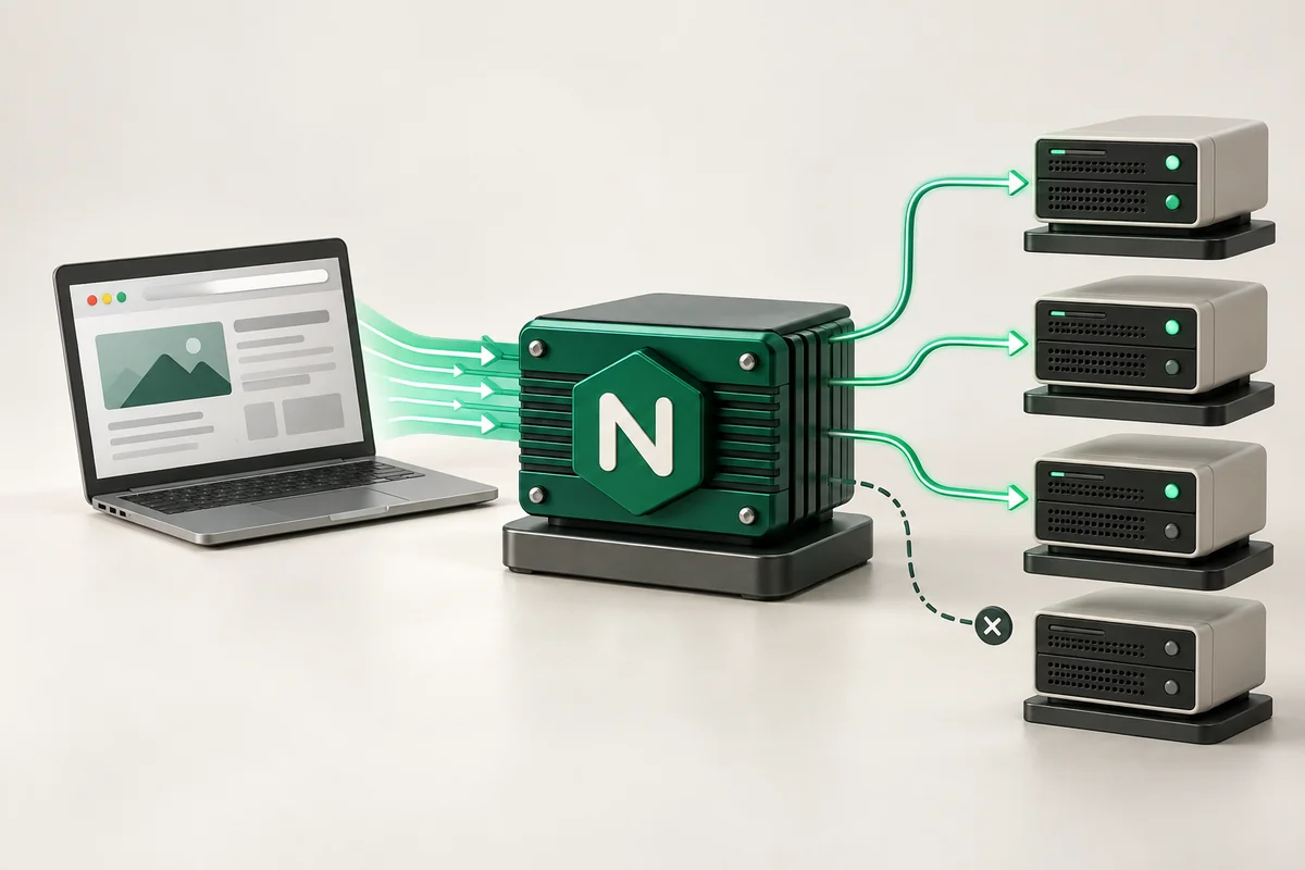 Иллюстрация к статье «Nginx как балансировщик нагрузки: настройка»