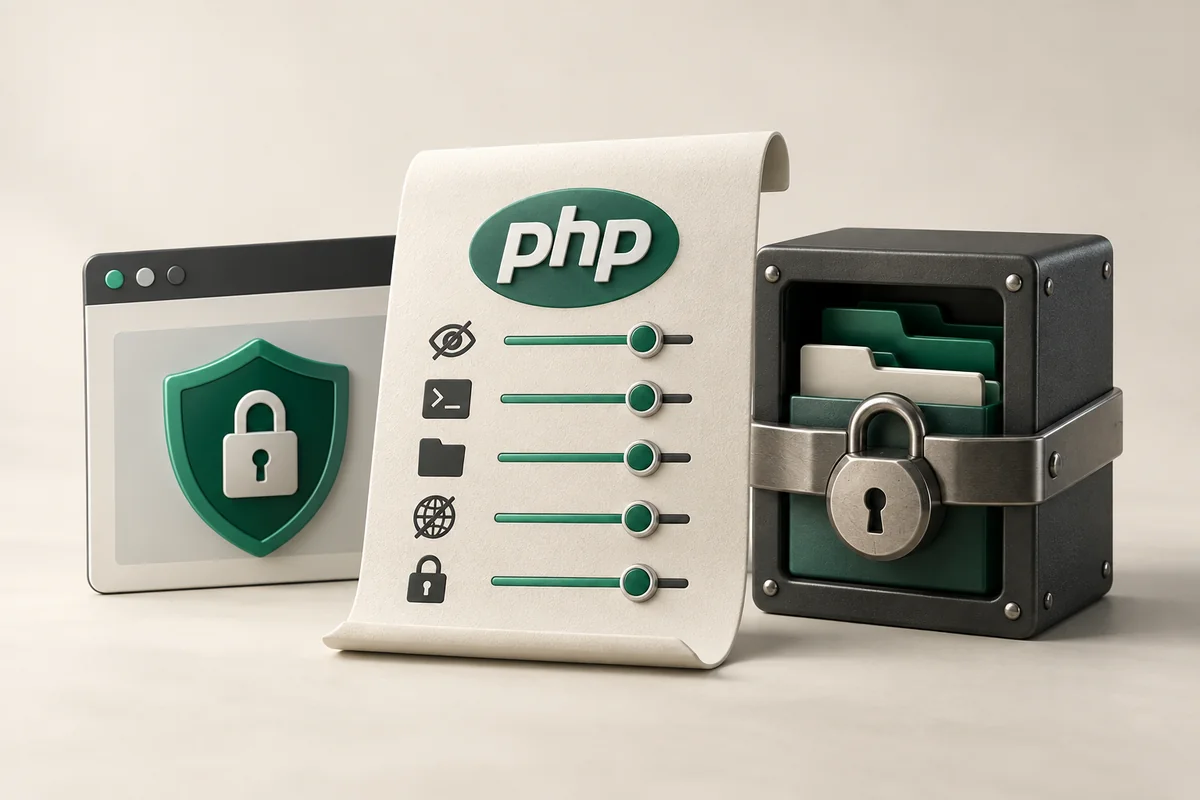 Иллюстрация к статье «PHP Security: усиление безопасности через настройки php.ini»