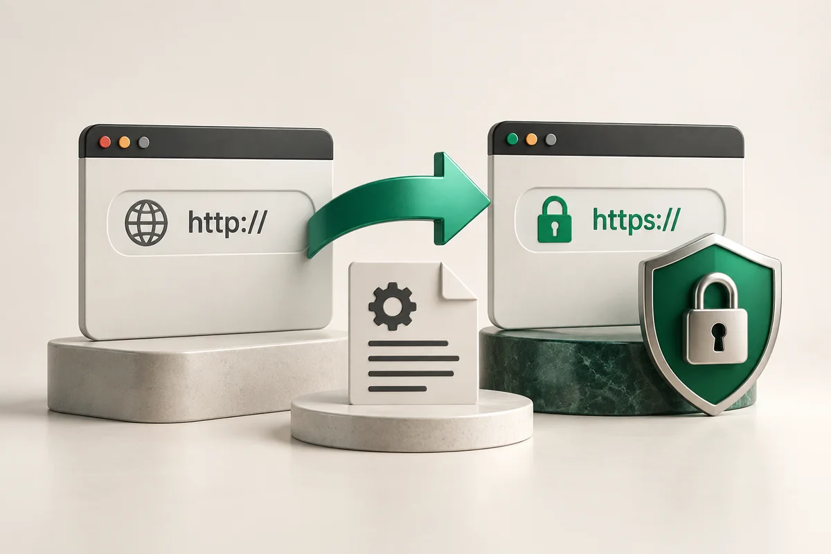 Иллюстрация к статье «Как настроить редирект с HTTP на HTTPS»