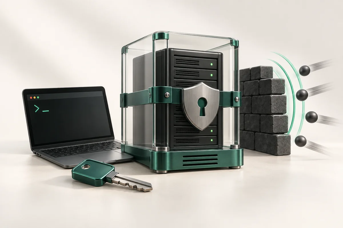 Иллюстрация к статье «SSH Hardening: безопасная настройка sshd_config на VPS»