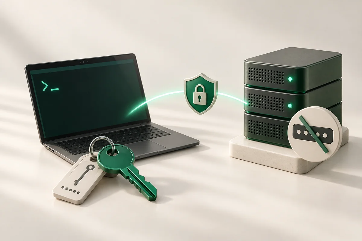 Иллюстрация к статье «SSH-ключи: безопасный вход на VPS без пароля»