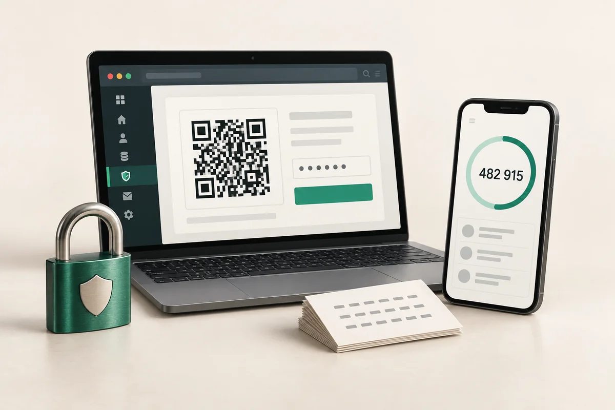 Иллюстрация к статье «Двухфакторная аутентификация в cPanel: настройка 2FA»