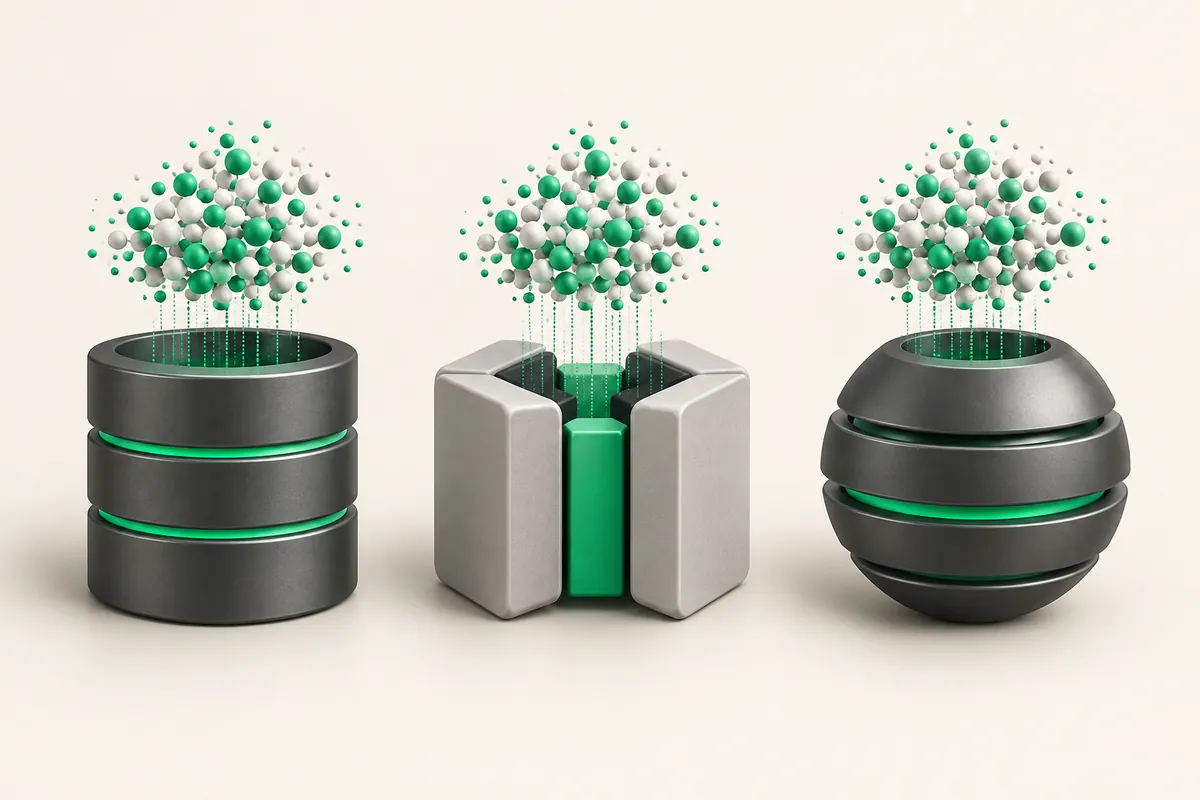 Иллюстрация к статье «Векторные базы данных: сравнение Qdrant, Weaviate и Milvus»