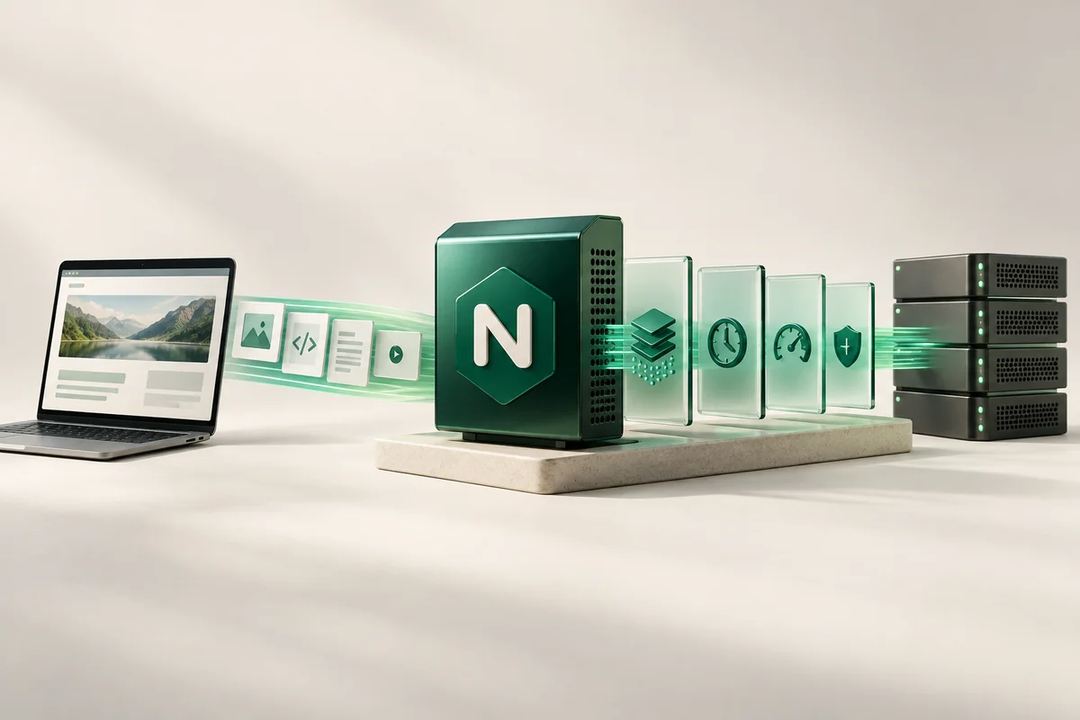 Иллюстрация к статье «Оптимизация Nginx на VPS: производительность и кэш»
