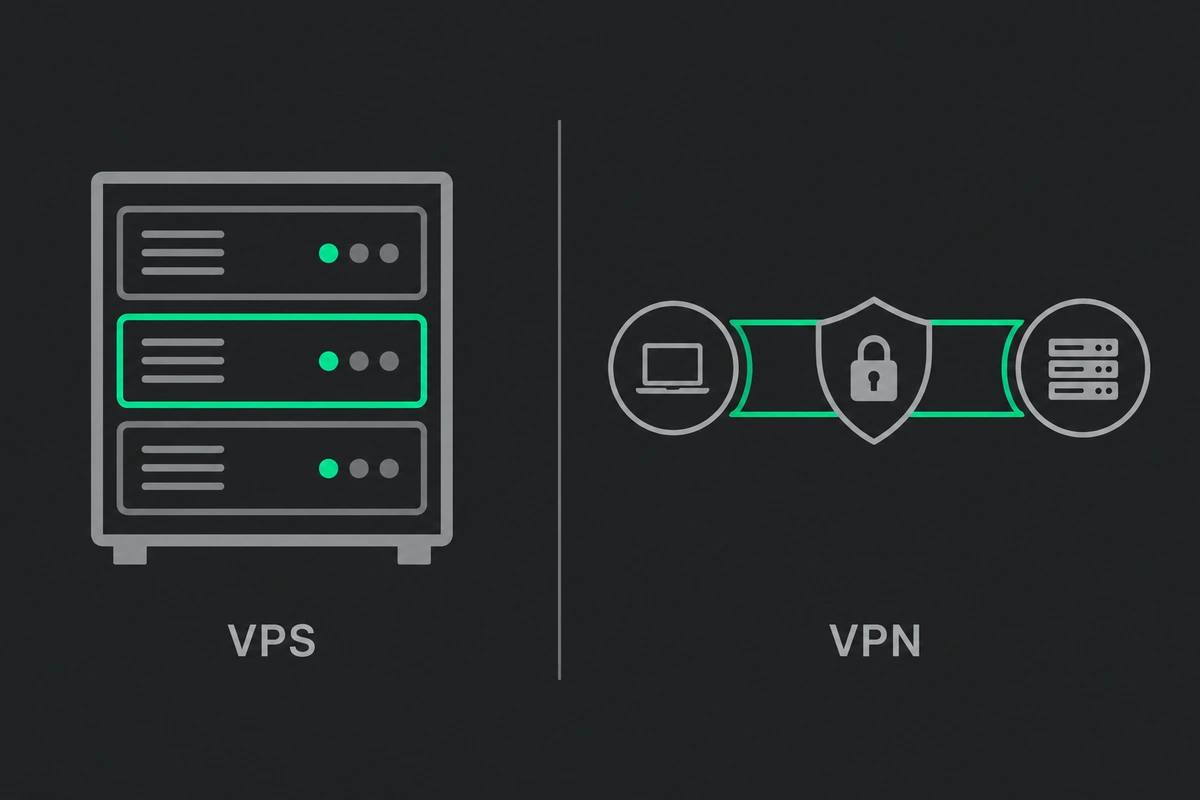 Ілюстрація до статті «Чим відрізняється VPS від VPN і як вони пов'язані між собою»