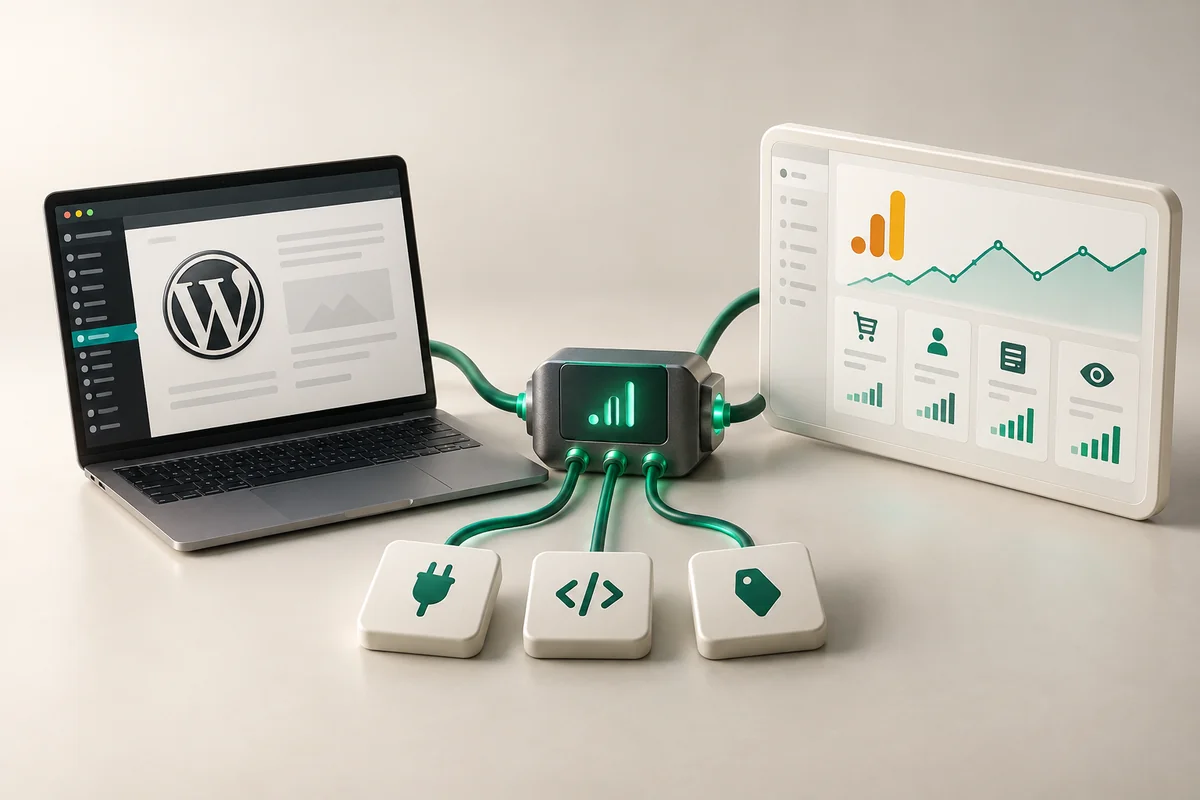 Иллюстрация к статье «WordPress + Google Analytics 4: правильное подключение»