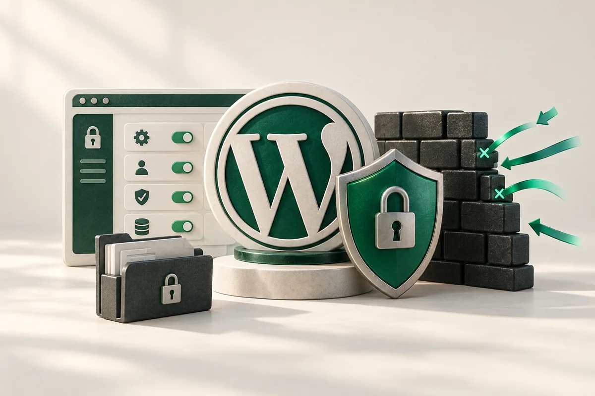 Иллюстрация к статье «Безопасность WordPress: полный чеклист защиты сайта»