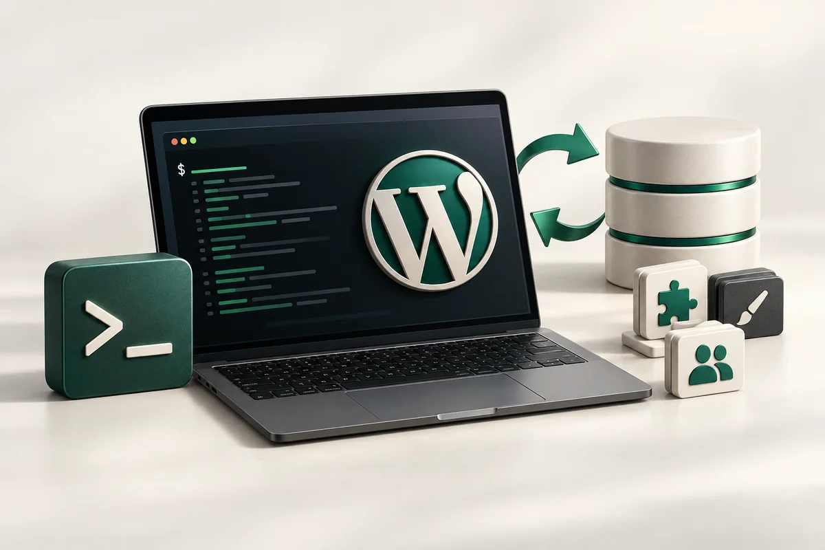 Иллюстрация к статье «WP-CLI: управление WordPress из командной строки»