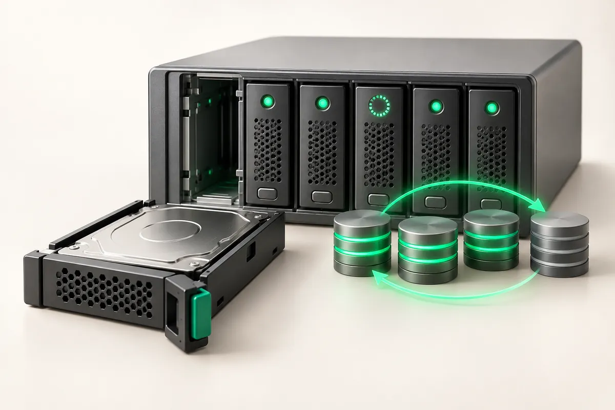 Illustration for “Replacing a Disk in a RAID Array with No Downtime”